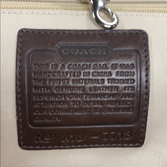 Vintage Coach striped satchel - Picture 4 of 5